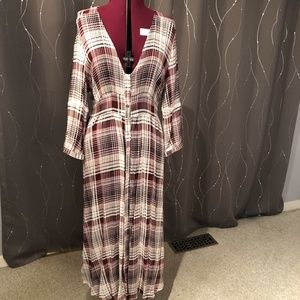 american rag plaid maxi dress, XL